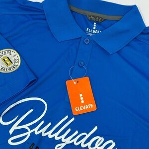 NWT Elevate Bullydog Brewing Co Mens Size XL Blue Short Sleeve Polo Shirt F8